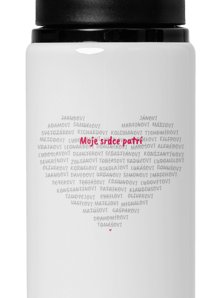 Moje srdce patrí flaša na vodu White