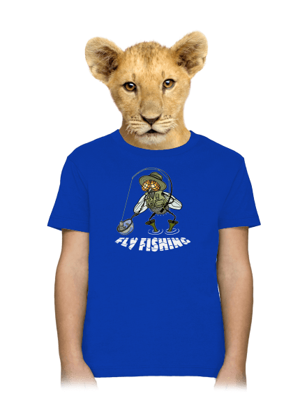 Fly fishing detské tričko Royal Blue