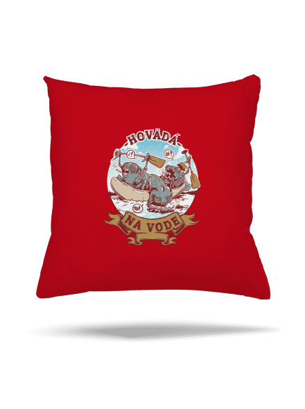 Hovädá na vode vankúš Red