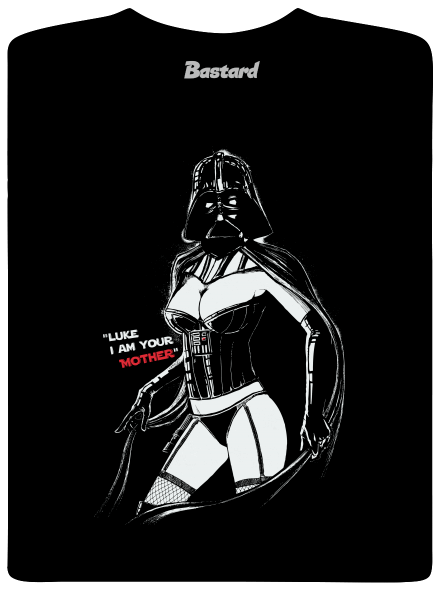 Mrs. Vader pánske tričko Black