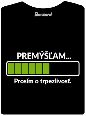 Premýšľam dámske tričko prémium Black