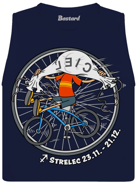 Cyklistický horoskop: Strelec dámske tielko voľné Navy