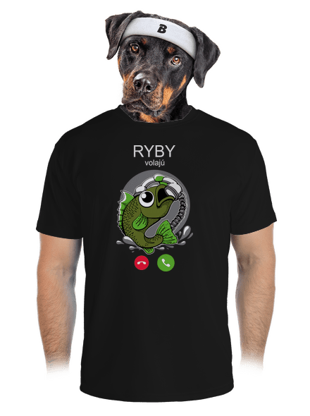 Ryby volají pánske športové tričko Black