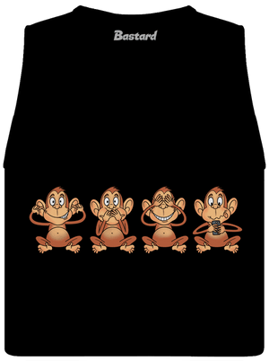 Opička s mobilom dámske tielko voľné Black