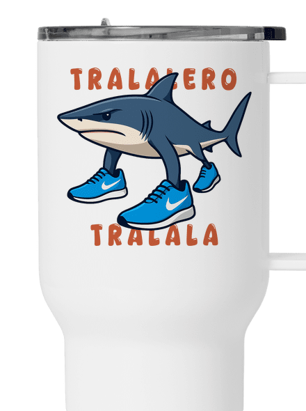 Tralalero Tralala – Italian Brainrot termohrnček White