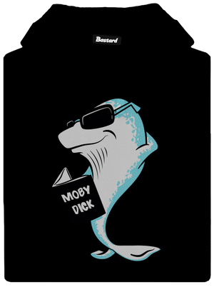 Moby Dick pánska mikina klokanka Black