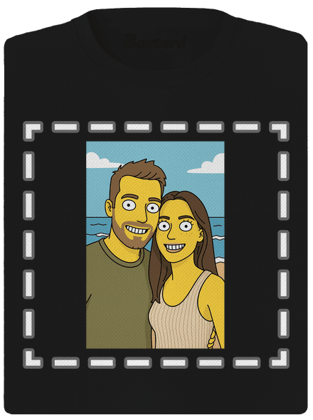 Simpsonovi z vlastnej fotky dámske športové tričko Black