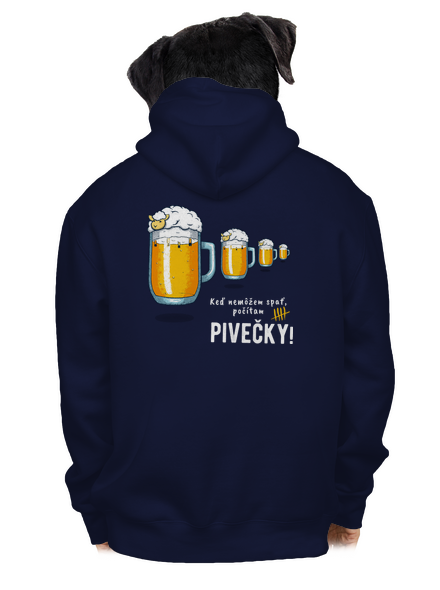 Pivečka pánska mikina na zips Navy