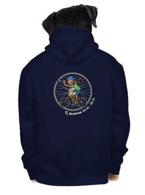 Cyklistický horoskop: Škorpión pánska mikina na zips Navy