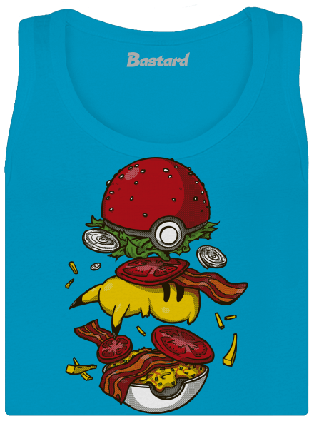 Pokémon burger dámske tielko klasické Blue Atol
