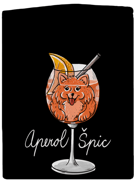 Aperol Špic pánska mikina na zips Black