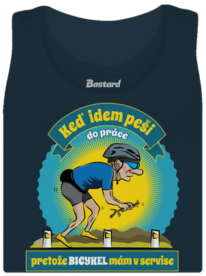 Závislosť na bicykli dámske tielko klasické Navy