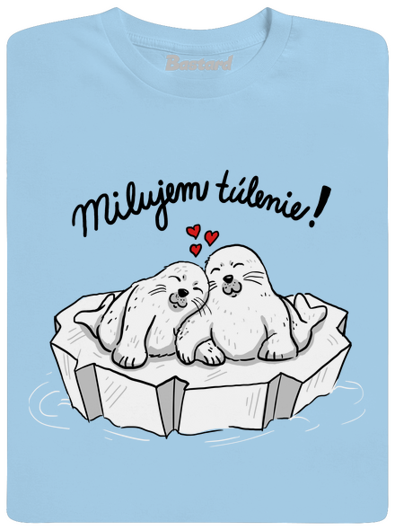Milujem túlenie pánske tričko Sky Blue