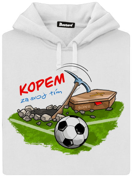 Kopem za svoj tím dámska mikina klokanka White