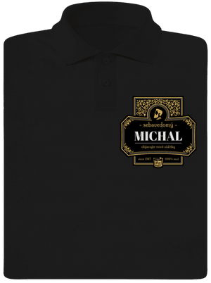 Alkoholová etiketa pánska polokošeľa Black