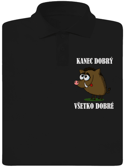 Kanec dobrý pánska polokošeľa Black