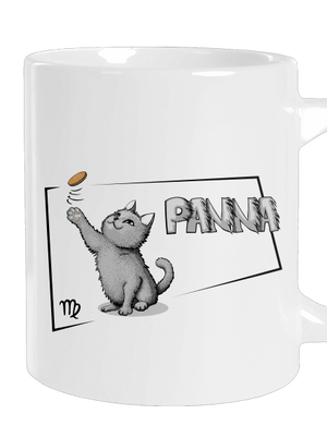 Mačací horoskop: Panna veľký hrnček White