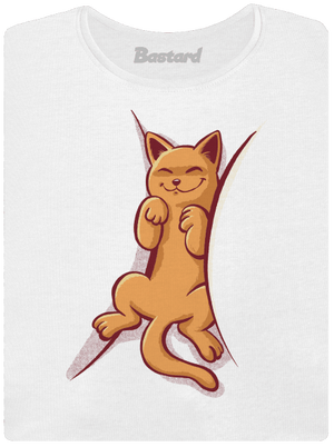 Spiace mačiatko dámske tričko s lemom White