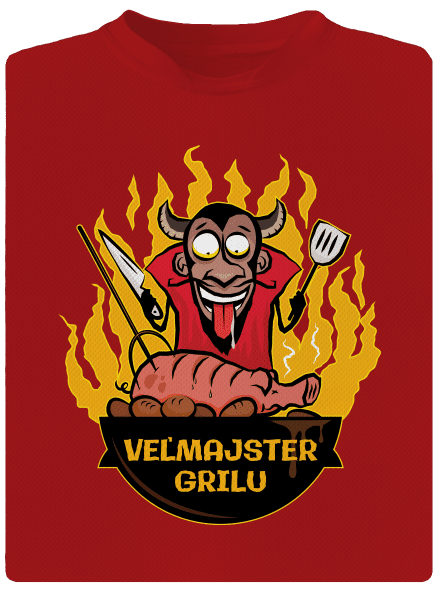 Veľmajster grilu pánske športové tričko Red Mal