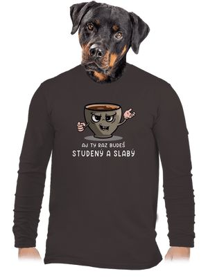 Studená káva pánske dlhý rukáv Bear Brown