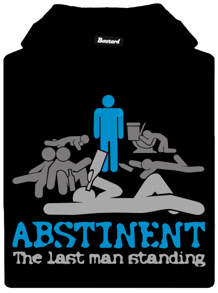Abstinent pánska mikina klokanka Black