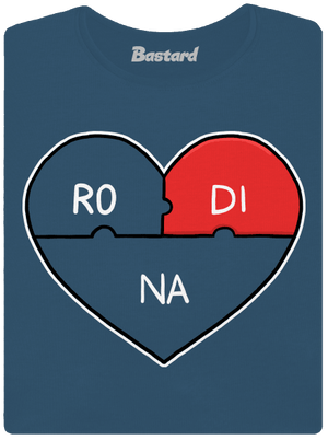 Rodinné puzzle dámske tričko prémium Petrol Blue