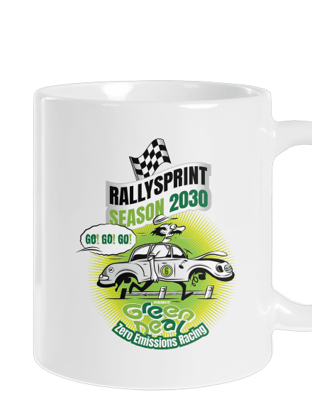 Rallysprint 2030 klasický hrnček White