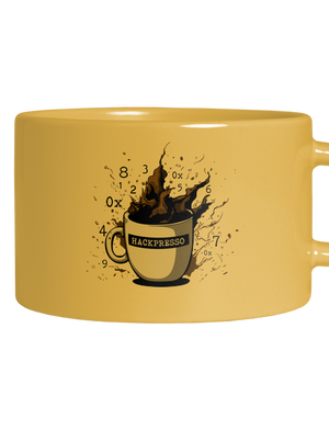 Hackpresso  hrnček makronka Yellow Macaron