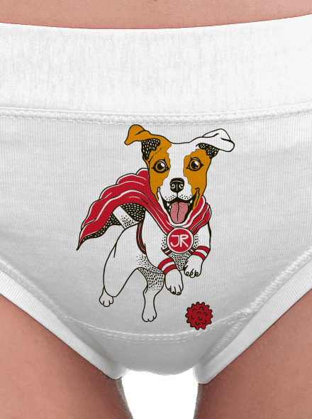 Jack Russell dámske nohavičky White