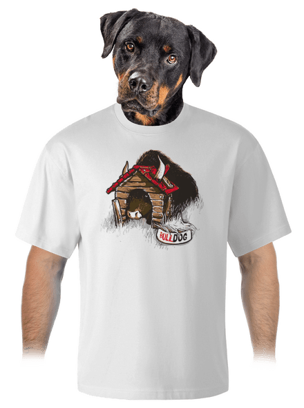 Bulldog unisex tričko oversized White