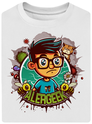 Alergeek unisex tričko oversized White
