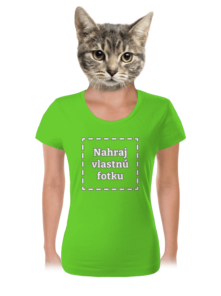 Vlastná potlač dámske tričko Apple Green