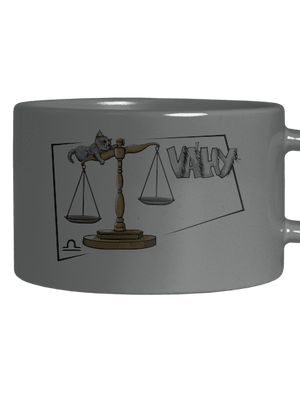 Mačací horoskop: Váhy hrnček makronka Grey Macaron