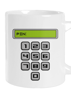 PIN veľký hrnček White