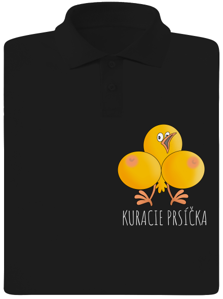 Kuracie prsíčka pánska polokošeľa Black