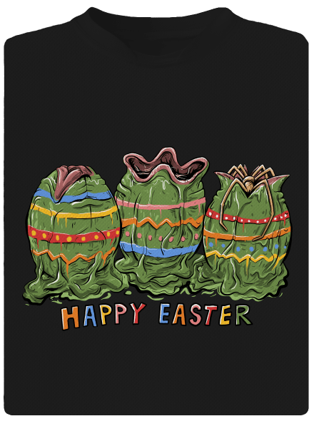 Happy Easter pánske športové tričko Black
