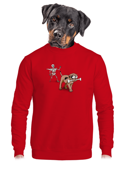 Kostlivec unisex mikina bez kapucne Red