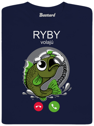 Ryby volají pánske tričko Navy
