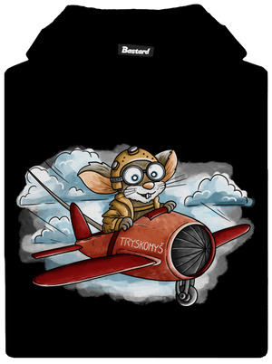 Tryskomyš detská mikina klokanka Black