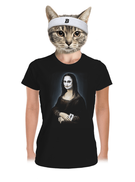 Mona Joker Lisa dámske športové tričko Black