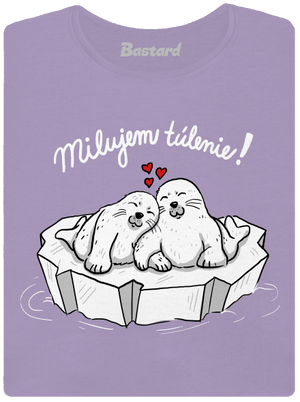 Milujem túlenie dámske tričko s lemom Lavender