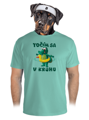 Točím sa v kruhu pánske športové tričko Mint Mal