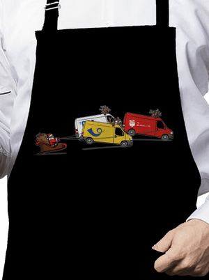 Santa se soby zástera Black