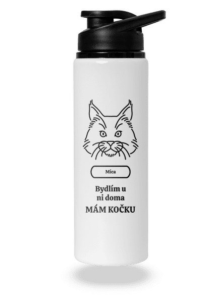 Nemôžem, mám mačku flaša na vodu White
