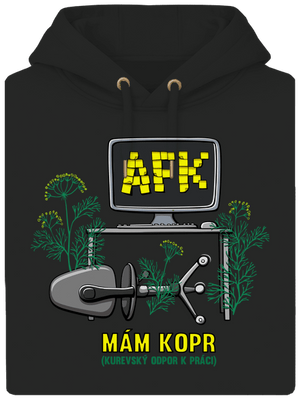 Mám kopr unisex mikina premium Dark Black