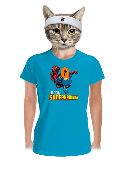 Moja superhrdinka dámske športové tričko Blue Atol