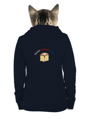 Poctivá buchta a klobása dámska mikina na zips Navy Mal