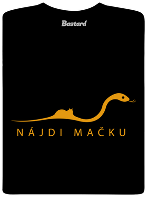 Nájdi mačku pánske dlhý rukáv Black