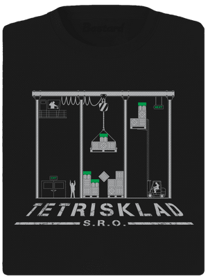 Tetrisklad dámske športové tričko Black