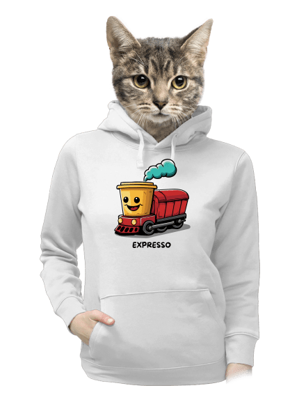 Expresso dámska mikina klokanka White